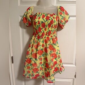 Betsy Johnson Floral Off-Shoulder Dress